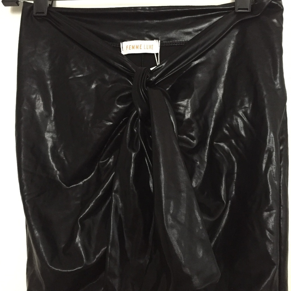 Black Tie Front Trousers